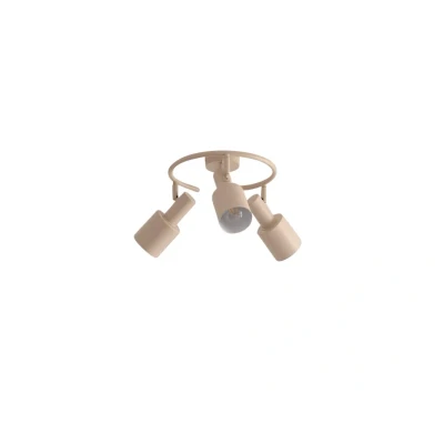 Image of Lindby downlight Ovelia, beige, 3 bulb, iron, E27