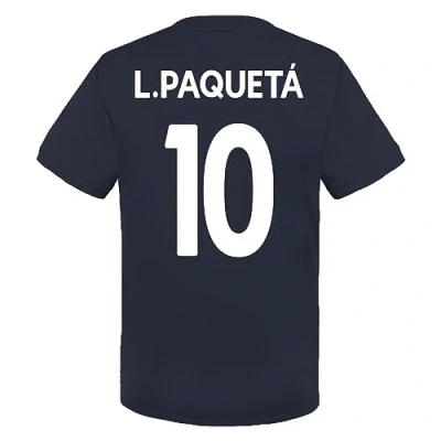 Image of West Ham United FC Boys L.Paqueta 10 Poly T Shirt Navy 11 Years