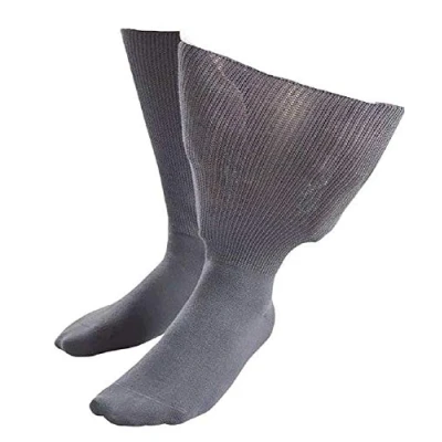 Image of SockShop Iomi Footnurse Mens &amp; Womens Unisex Extra Wide Soft Cotton Oedema Socks for Swollen Feet (4 7 UK (37 42 eur), Dark Grey)