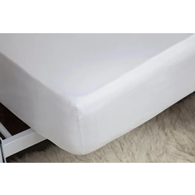 Image of Belledorm White Fitted Sheet, 200 Thread Count Percale, Mattress Depth 28cm (Double)