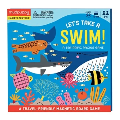 Image of Mudpuppy 9780735377349 Let&#039;s Take a Swim Animals Magnetic Game, Multicoloured, one Size