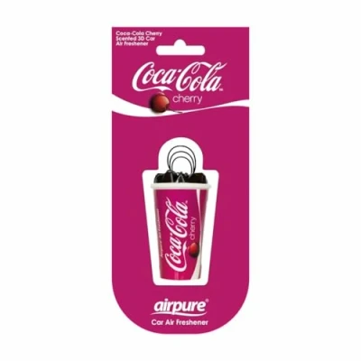 Image of airpure CC 3D C 861 Coca Cola Cherry Car Air Freshener pink