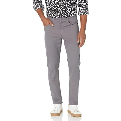 Image of Amazon Essentials Men&#039;s Slim Fit 5 Pocket Stretch Twill Trousers, Dark Grey, 31W / 32L