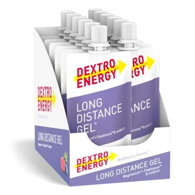 Image of Dextro Energy long Distance Gel Wild Berry for intensive, endurance exercise less sweet &amp; gentle stomach Easy to consume Vegan Pack of 12