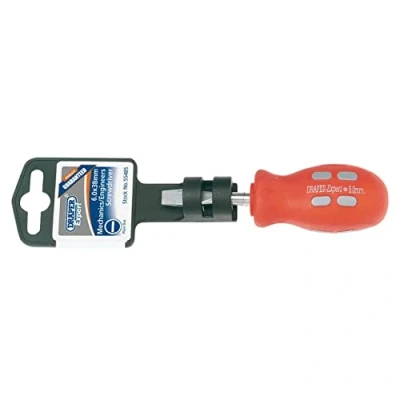 Image of Draper Plain Slot Flared Tip Mechanic&#039;s Screwdriver, 6 x 38mm