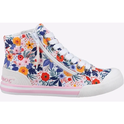 Image of Rocket Dog Jazzin Hi Malden Womens Floral Canvas Size 4 UK Multicolour