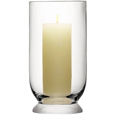 Image of LSA Terrace Storm Lantern H40cm Clear 1 Unit Mouthblown &amp; Handmade Glass TE03