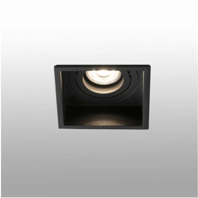 Image of Faro Lighting Hyde Black Tiltable Square Recessed Downlight, GU10
