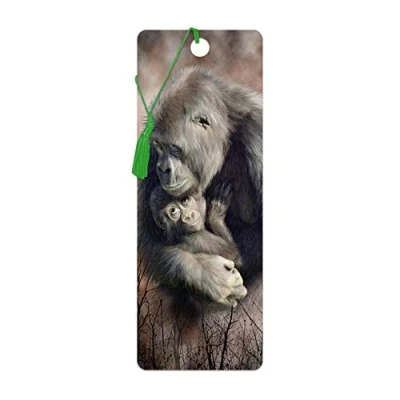 Image of 3D LiveLife Bookmark A Love So Grand from Deluxebase. Gorilla with lenticular Artwork Licensed Renowned Artist Carol Cavalaris