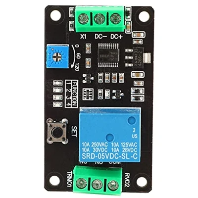 Image of DC 24V Timer Relay, Delay Controller Board off Cycle 0.1 120 Secs Trigger Switching Relay Module for Smart Home, Tachograph
