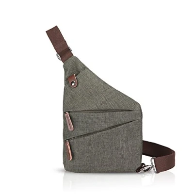 Image of FANDARE New Sling Bag Men Travel Outdoor Business Messenger Anti Theft Multifunctional Portable Waterproof Polyester ArmyGreen