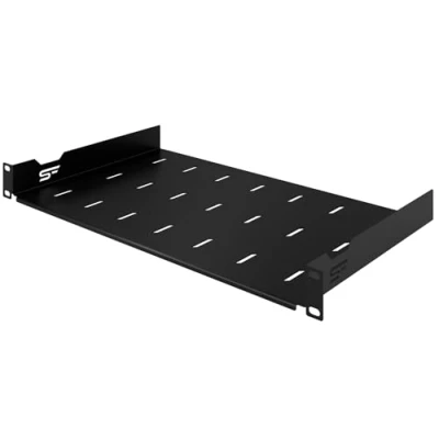 Image of Stalflex Server Rack Shelf 19 inch 1U 270mm Made of Metal Universal Vented Mount Cantilever Tray compatible with Network Cabinet and Rails