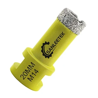 Image of Diamond Tile Drill Bits 20mm SANLEETEK Vacuum Brazed Hole Saw for Ceramic Porcelain Marble Granite M14 Thread