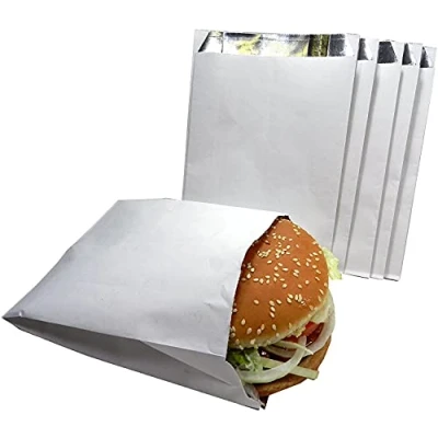 Image of Hot BARGAINS 500 X Foil Lined Bags For Food White Paper Size 7&#039;&#039; 9&#039;&#039; 12&#039;&#039; Sealed Hygiene Proof Packaging