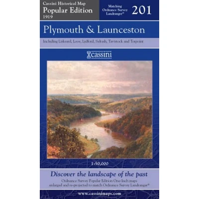 Image of Plymouth and Launceston: No. 201 (Cassini Popular Edition Historical Map)