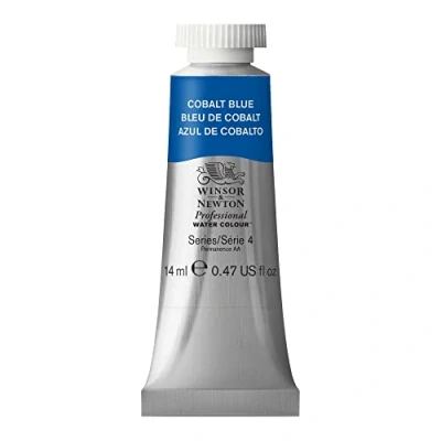 Image of Winsor &amp; Newton Professional Watercolour Paint, Artist Quality, Finest Pigments, Cobalt Blue, 14 ml Tube