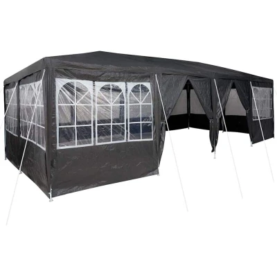 Image of vidaXL Party Tent with 12 Sidewalls Anthracite 8x4 m PE