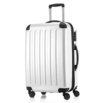 Image of HAUPTSTADTKOFFER Alex Luggage Suitcase Hardside Spinner Trolley 4 Wheel Expandable, 65cm, white