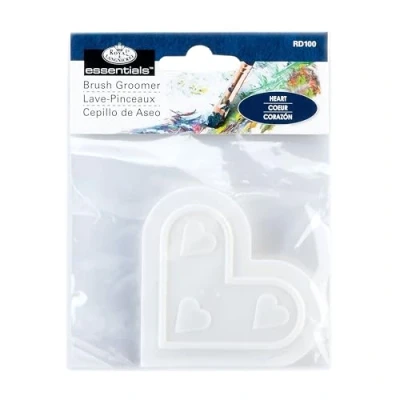 Image of Royal Brush Scrubby Grooming Pad 3&quot;X3.25&quot;, Heart