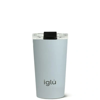 Image of iglu Reusable Coffee Cup Thermal Insulated Stainless Steel Travel Mug with Screw Lid Leakproof &amp; Double Walled Great for Hot Cold Drinks Premium Eco Friendly Gift (Arctic Blue, 12.5oz)