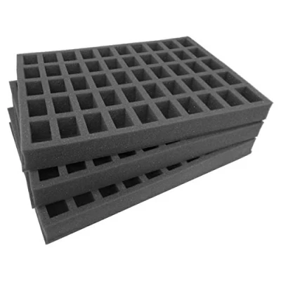 Image of Replacement Tray Set for Gamesworkshop Classic plastic figure case. Carry 150 troops on 25mm bases. Ideal 15 squads of 10 40mm tall (150 figures total). Perfect Games Workshop