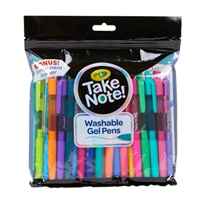 Image of Crayola Colored Gel Pens for Kids and Adult Coloring, Washable Medium Point , 14 Count