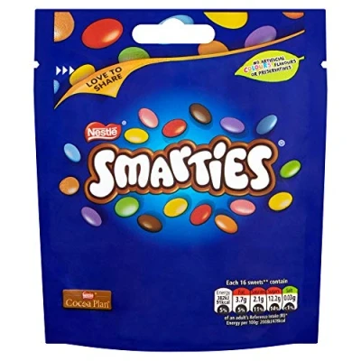 Image of Nestle Smarties Sharing Bag Chocolate, 118 g