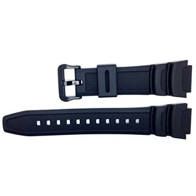 Image of Casio 10347820 Watch Strap, Resin, Black