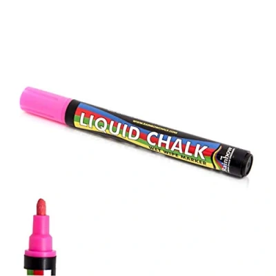 Image of Liquid Chalk Marker Pen Pink 5mm Bullet Nib
