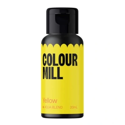 Image of Colour Mill Aqua Blend Food Colouring Liquid Yellow Edible Paint for Royal Icing, Macarons, Meringue, Fondant, Jellies, Beverages and More 20 ml
