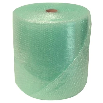 Image of Globe Packaging 500mm x 75m Green Biodegradable Bubble Wrap Roll with Small Air Bubbles Cushioning &amp; Protection for Moving House, Ecommerce and Storage