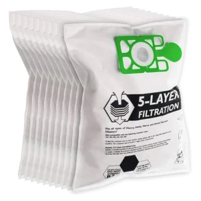 Image of SPARES2GO Cloth Dust Bags compatible with Titan TTB671VAC 800W 15L Vacuum Cleaner (Pack of 10)
