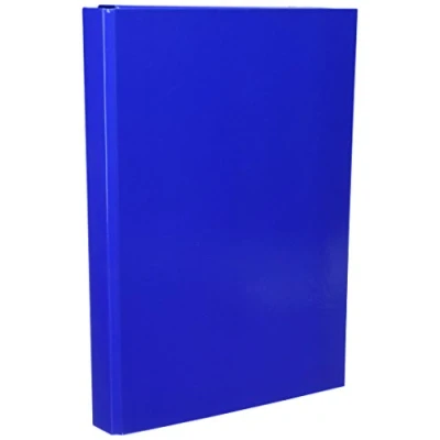 Image of Pagna Basic Colours File Box A4 3 Inner Flaps with Elastic Closure Medium Blue