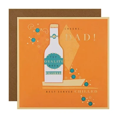 Image of Hallmark Large Birthday Card for Dad Classic Beer Bottle Design
