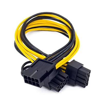 Image of 2pcs 8 Pin PCI E to 2 (6 + Pin) Power Cable, Splitter Express Graphics Card Connector PC Cable GPU Video Wire, 30cm