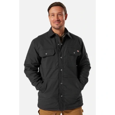 Image of Dickies Outerwear for Men, Flex Duck Shirt Jacket, Water Repelling Technology, Black, M