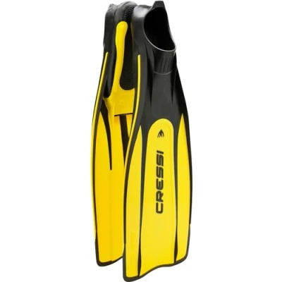 Image of Cressi Pro Star Full Foot Fins Yellow, Size 45/46