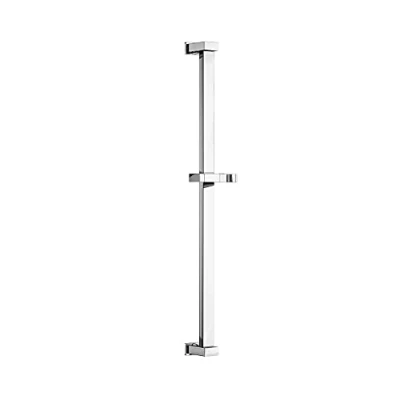 Image of ENKI, S19, Chrome, Square Shower Riser Rail Kit with Hand Holder, Stainless Steel, Contemporary, Easy to Install, 1 Year Guarantee