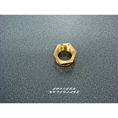 Image of AK BRASS REDUCING HEXAGONAL BUSH MALE TO FEMALE BSP VARIOUS SIZES (1/2&quot; X 3/8&quot;)