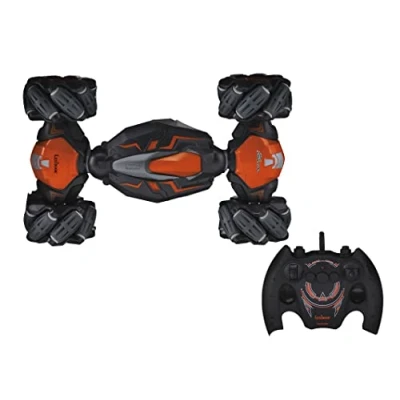Image of Lexibook RC46 Crosslander, Remote Control car, up to 8km/h, 4 Wheel Drive, 360 Twist and Turn, Crazy Stunts, Rechargeable, Black