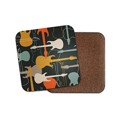 Image of 1 x Guitar Coaster Music Band Dad Brother Teenager #8823