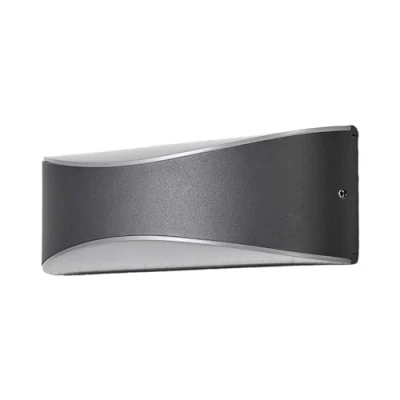 Image of LED Outdoor Wall Light &#039;Akira&#039; (Modern) in Black Made of Aluminium (50 Sources,) from Lucande lamp for Exterior/Interior Walls, House, Terrace und Balcony