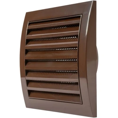 Image of Brown Exhaust Hood Vent 100 mm / 4&#039;&#039; Inch with Built in Pest Guard Screen, Brown, Air Cover, HVAC Duct Cap