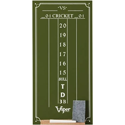 Image of Viper Chalk Scoreboard: Cricket and 01 Dart Games, Green, 15.5&quot; H x 8&quot; W