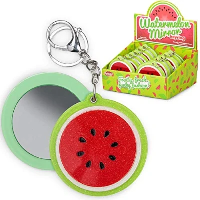 Image of Tobar 36174 WATERMELON MIRROR KEYRING, Assorted Designs and Colours One Size