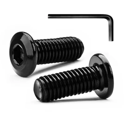 Image of MINHER M4 x 20mm 20Pcs Flat Head Hex Socket Cap Screws Bolts, Furniture 304 Stainless Steel 18 8, Full Thread (with Spanner)
