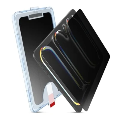 Image of MOBDIK Privacy Screen Protector Compatible with iPad Pro 11 Inch 2024 M4, Anti Spy, 9H Tempered Glass, EZ Kit 1 Pack