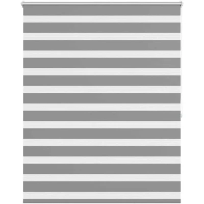 Image of vidaXL Zebra Blind 140 x 175 cm Grey