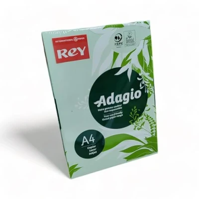Image of Rey Adagio A4 160gsm (250 Sheets) Bright Green Paper for Laser, Copiers and Inkjet Printers 1 Ream