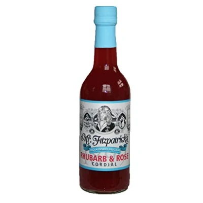 Image of Mr Fitzpatricks Rhubarb and Rose No Added Sugar Cordial, 500 ml